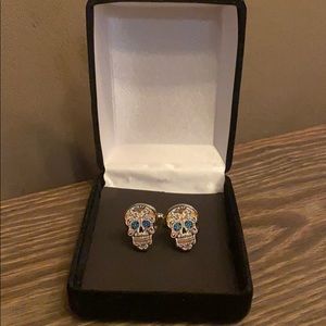Sugar skull cuff links